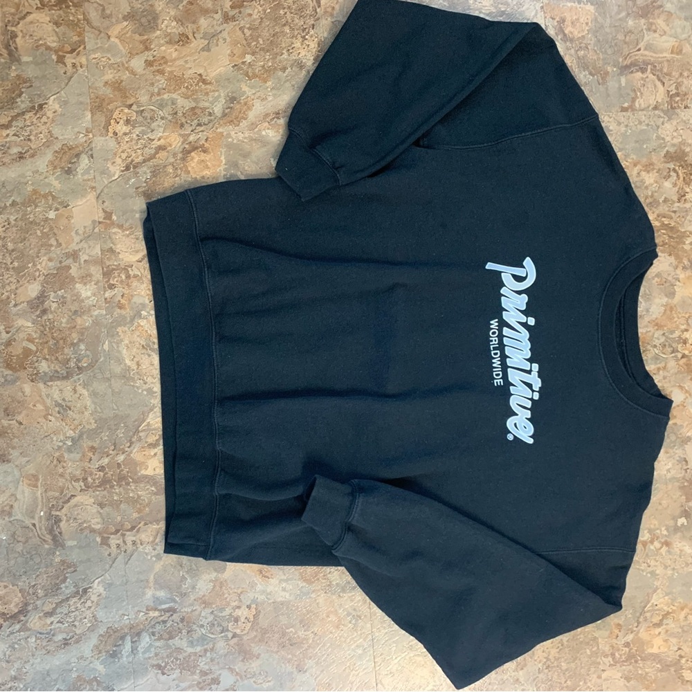 Primitive Black Crewneck with White Logo